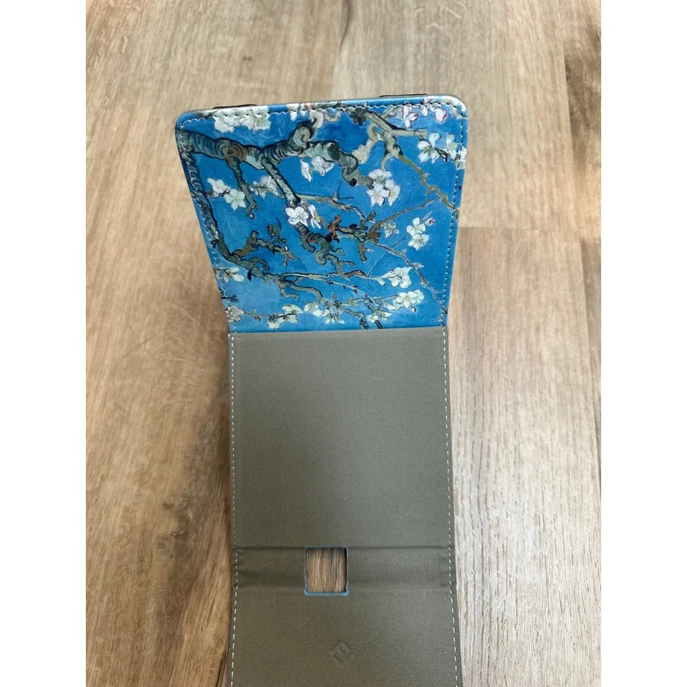 Van Gogh Almond Blossoms E-Reader Case Blue Floral Art Folio Stand‎ Cover